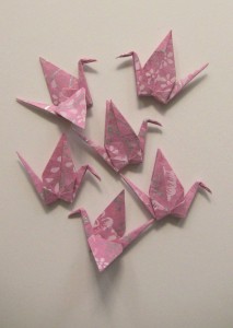Small Pink Cranes